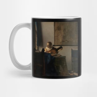 Young Woman with a Lute (ca.1662–1663) by Johannes Vermeer. Mug